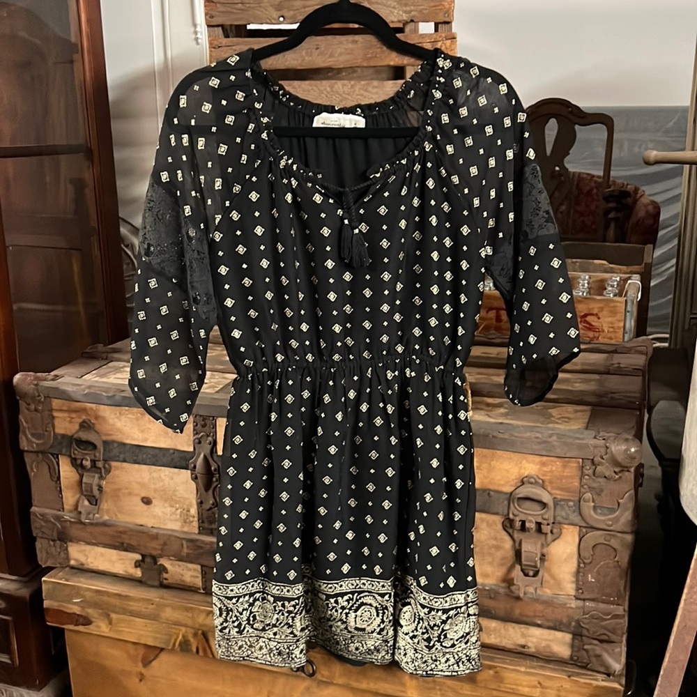 Abercrombie Kids Tribal MIDI Sheer Dress- NWOT!